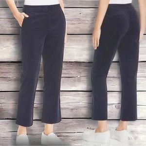 Joie dark navy stretch corduroy wide leg slacks pants trousers 8